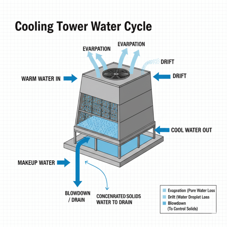 Cooling Tower Water Cycle Diagram Blowdown